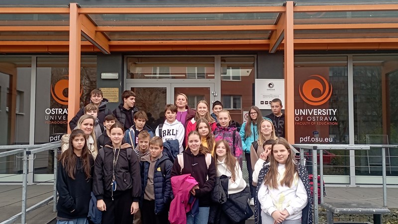 Projektový den 7. B na Pedagogické fakultě Ostravské univerzity