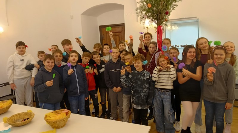 Návštěva 5. třídy v Muzeu v Příboře – program O malovaném vajcu