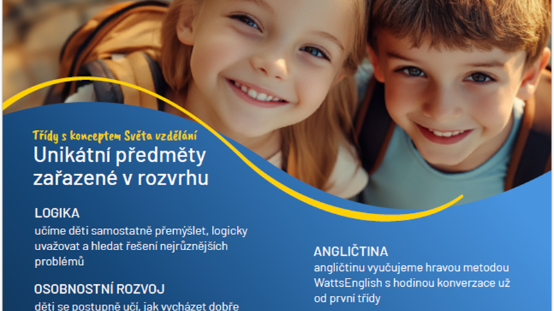 Třída s rozšířenou výukou od prvního ročníku ZŠ