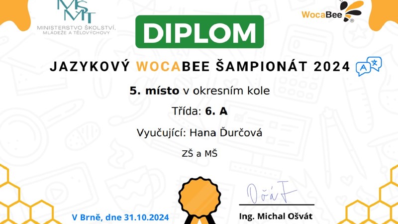 Soutěžíme v anglickém jazyce s WocaBee