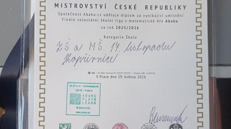 Abaku - celostátní finále v Praze