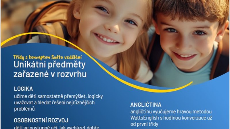 Třída s rozšířenou výukou od prvního ročníku ZŠ